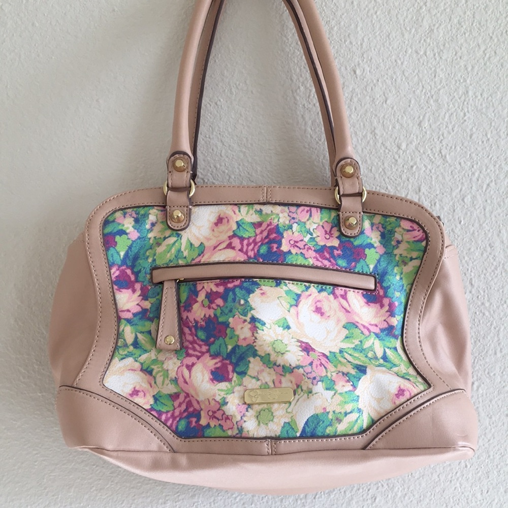 Blush and floral Jessica Simpson bag